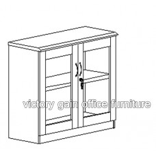 B-F009 木框玻璃門文件櫃 (B134)