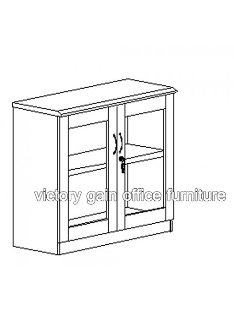 B-F009 木框玻璃門文件櫃 (B134)