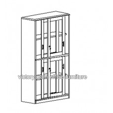 B-F010 高身木框玻璃門文件櫃 (B135)